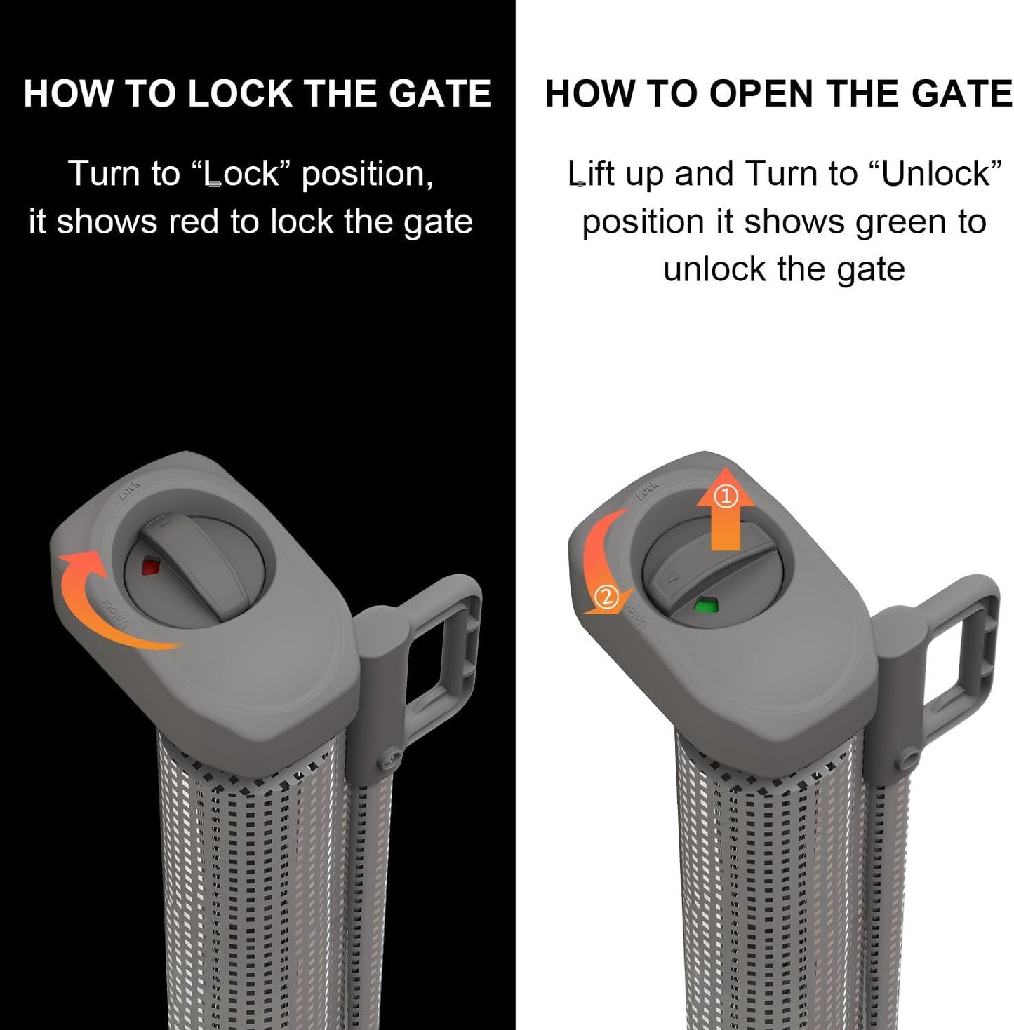 Retractable Baby Gate,Mesh Baby Gate or Mesh Dog Gate,33" Tall,Extends up to 55" Wide,Child Safety Gate for Doorways, Stairs, Hallways, Indoor/Outdoor, Grey