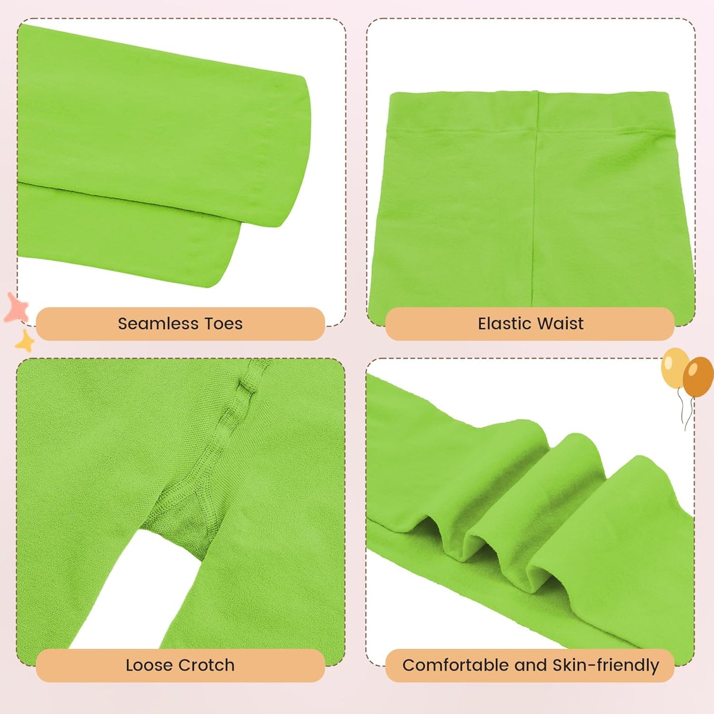 Girls Ballet Dance Tights for Toddler Baby Soft Athletic Leggings Infant Elastic Dance Tights for Girls