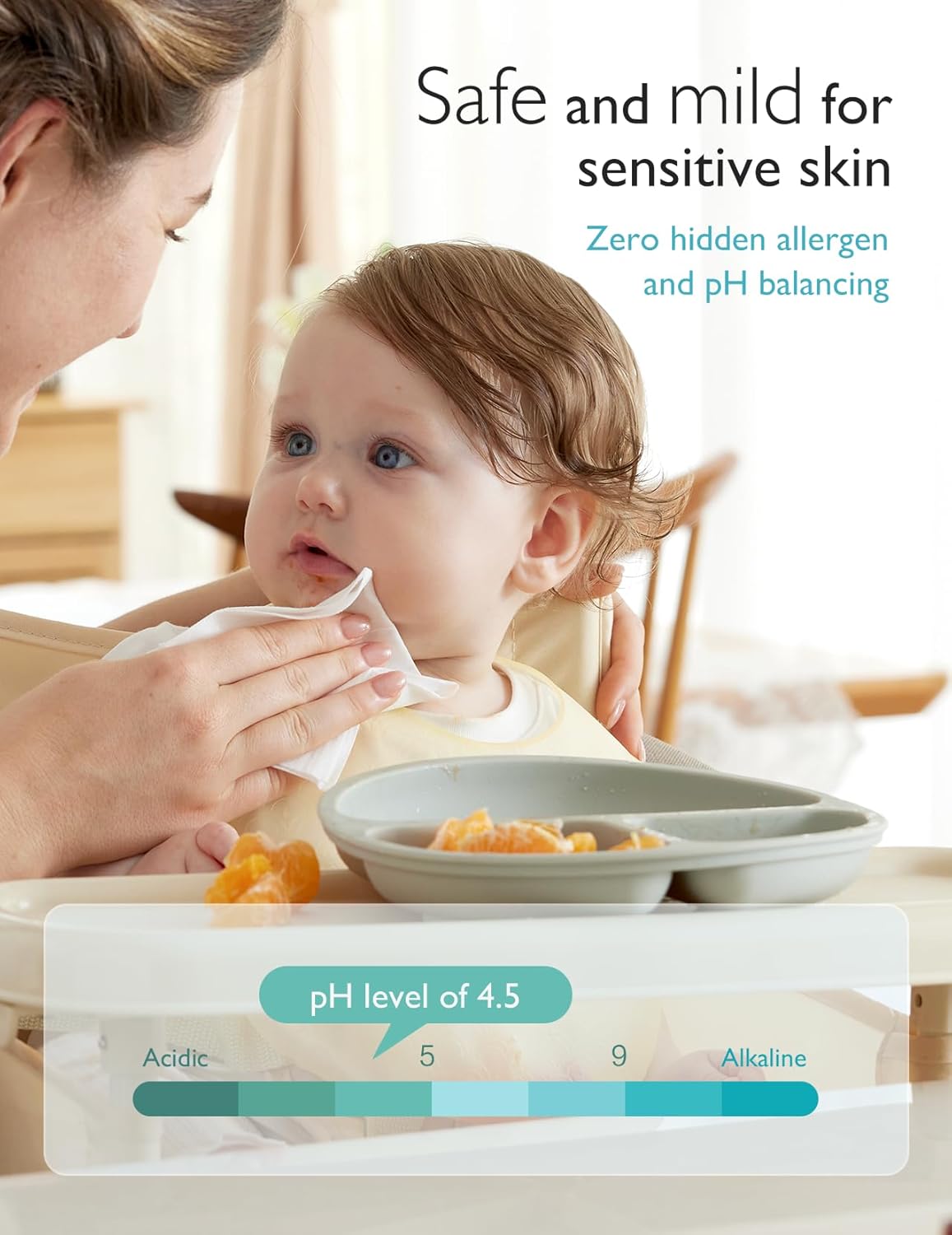 Momcozy Baby Wipes-Extra Large Size Design, 99% Water Based, Unscented & Hypoallergenic, Cleansing & Moisturizing Baby Wipes for Sensitive Skin, 12 Flip-Top Packs (720 Wipes Total)