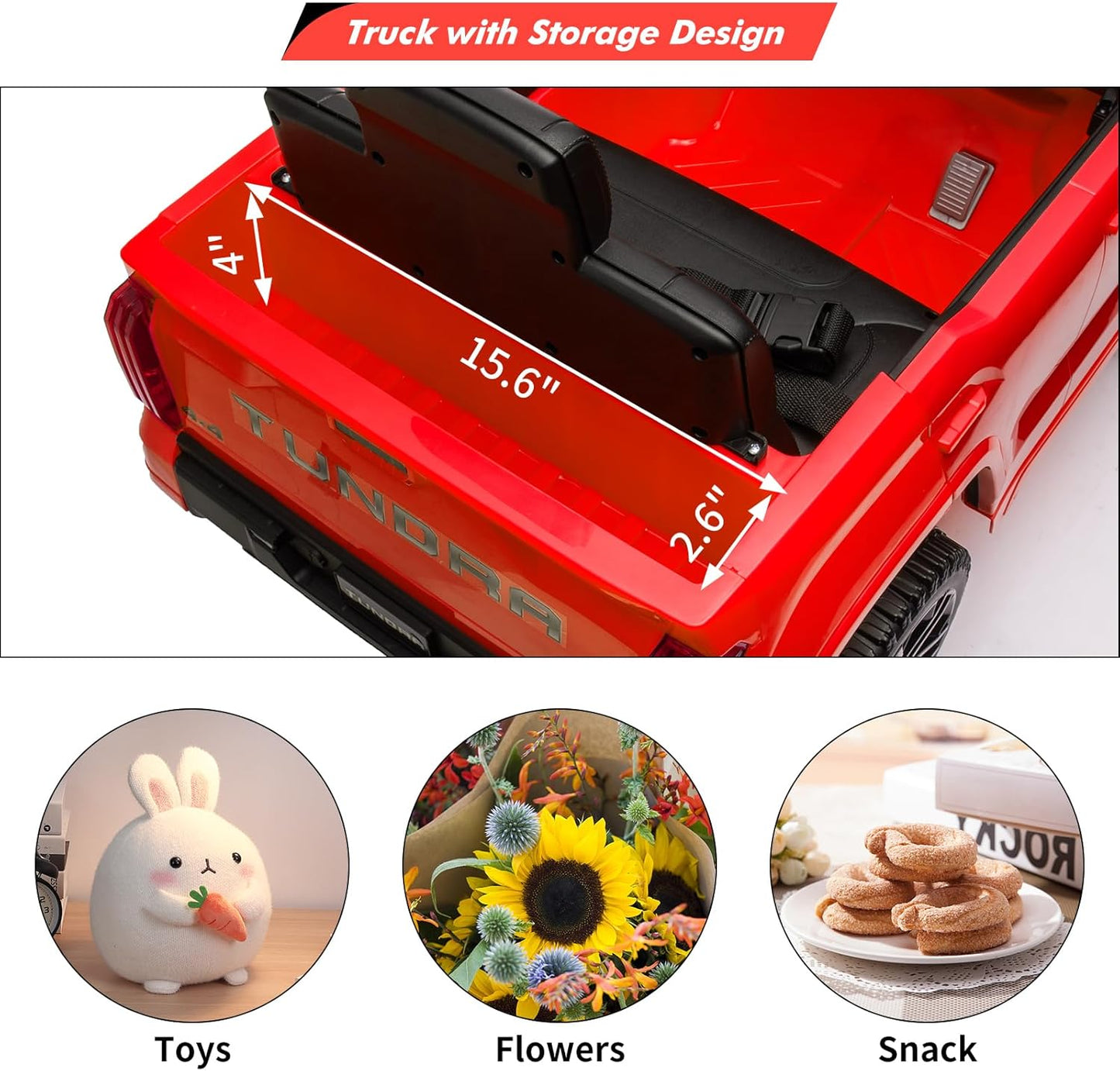 Electric Car for Kids, Licensed Toyota Tundra 12V Electric Truck, Off-Road Kids Car w/Remote, Spring Suspension & 3 Speeds, LED Headlights, Ride-On Toys for Boys/Girls