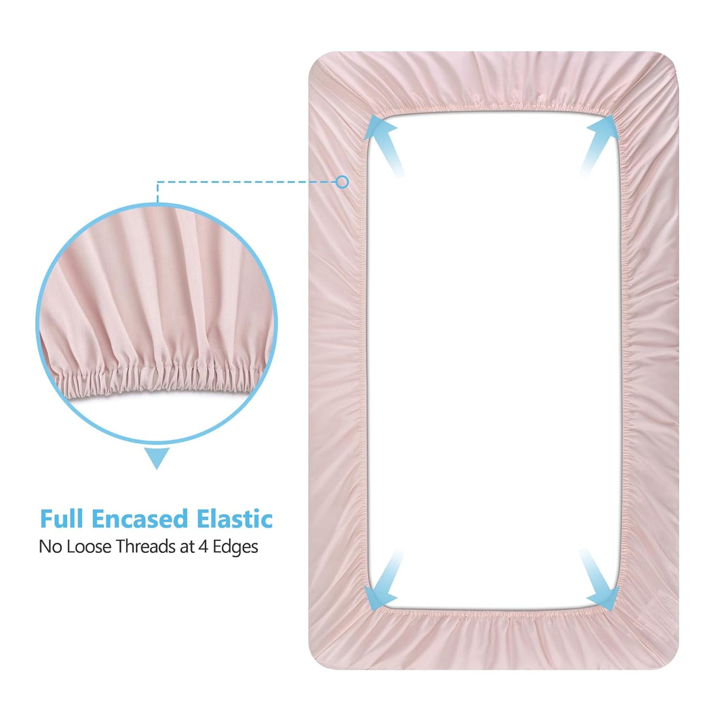 TILLYOU Baby Crib Sheets for Boys Girls, Super Soft Toddler Bed Sheets, 2 Pack Sheets for Standard Crib Mattress 28x52in, Light Purple and Light Pink