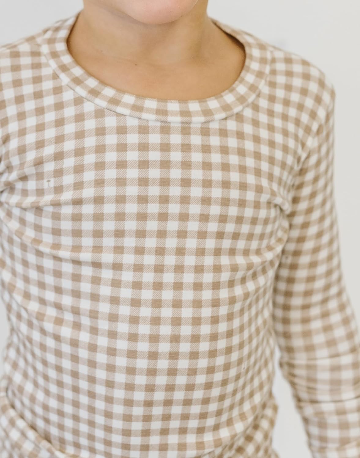 moimoln Plaid Check Soft Cotton Modal 6M-8Y Baby Toddler Long-Sleeve Snug-Fit Pajama Sleepwear Daily