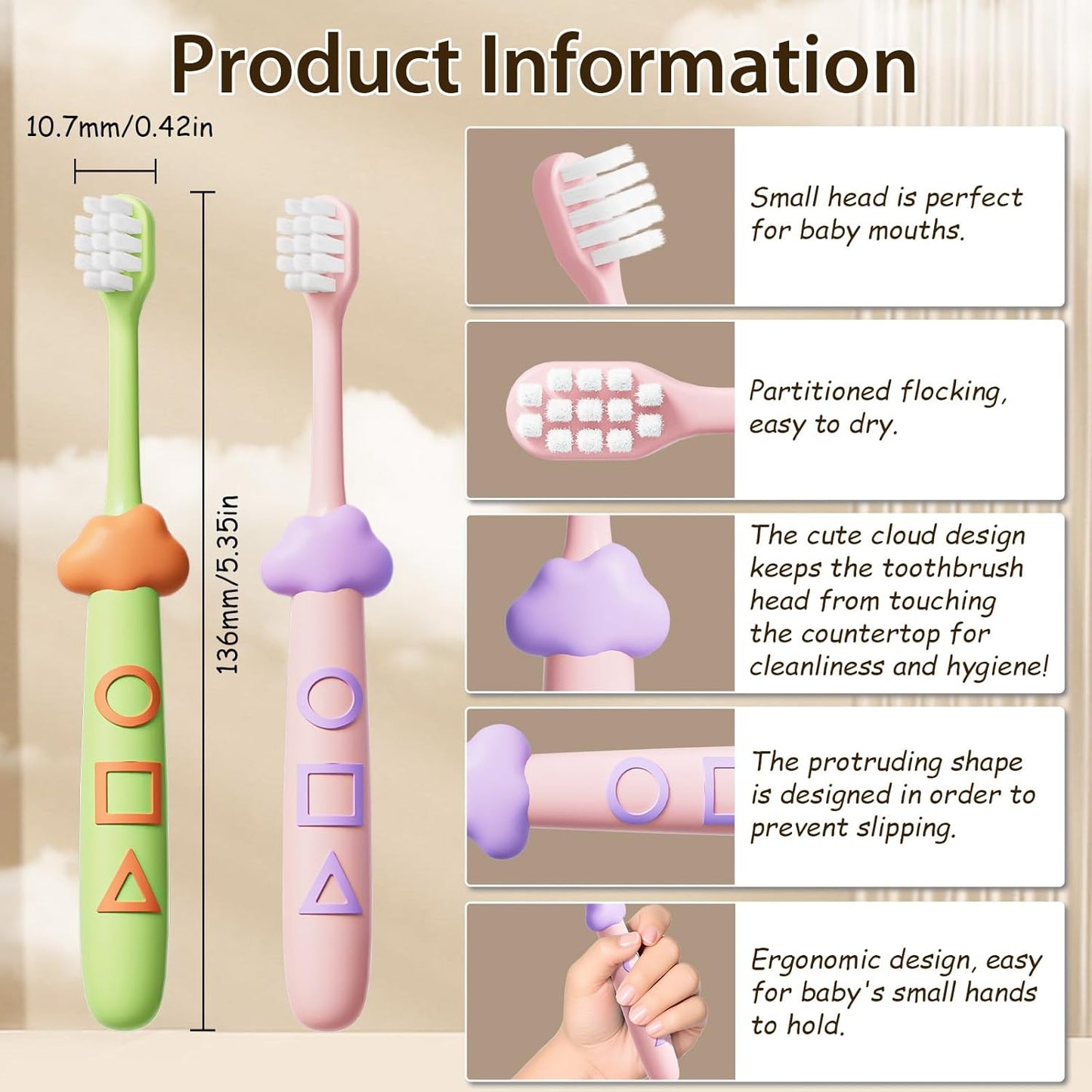 Kids Toothbrushes 8 Pack,Soft Bristle Toothbrush for Toddlers 2-12 Years Old, Cute Multicolor Boys Girls Toothbrushes,Clean Kids Teeth Bristles Not Easy to Shed