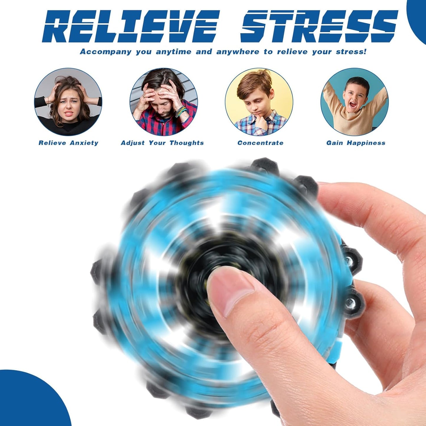 72 Pcs Transformable Fidget Spinners Bulk Robot Sensory Fidget Toys Stress Relief Spinner DIY Deformation Mechanical Gyro Toys Easter Party Favors for ADHD Autism Kids Adults