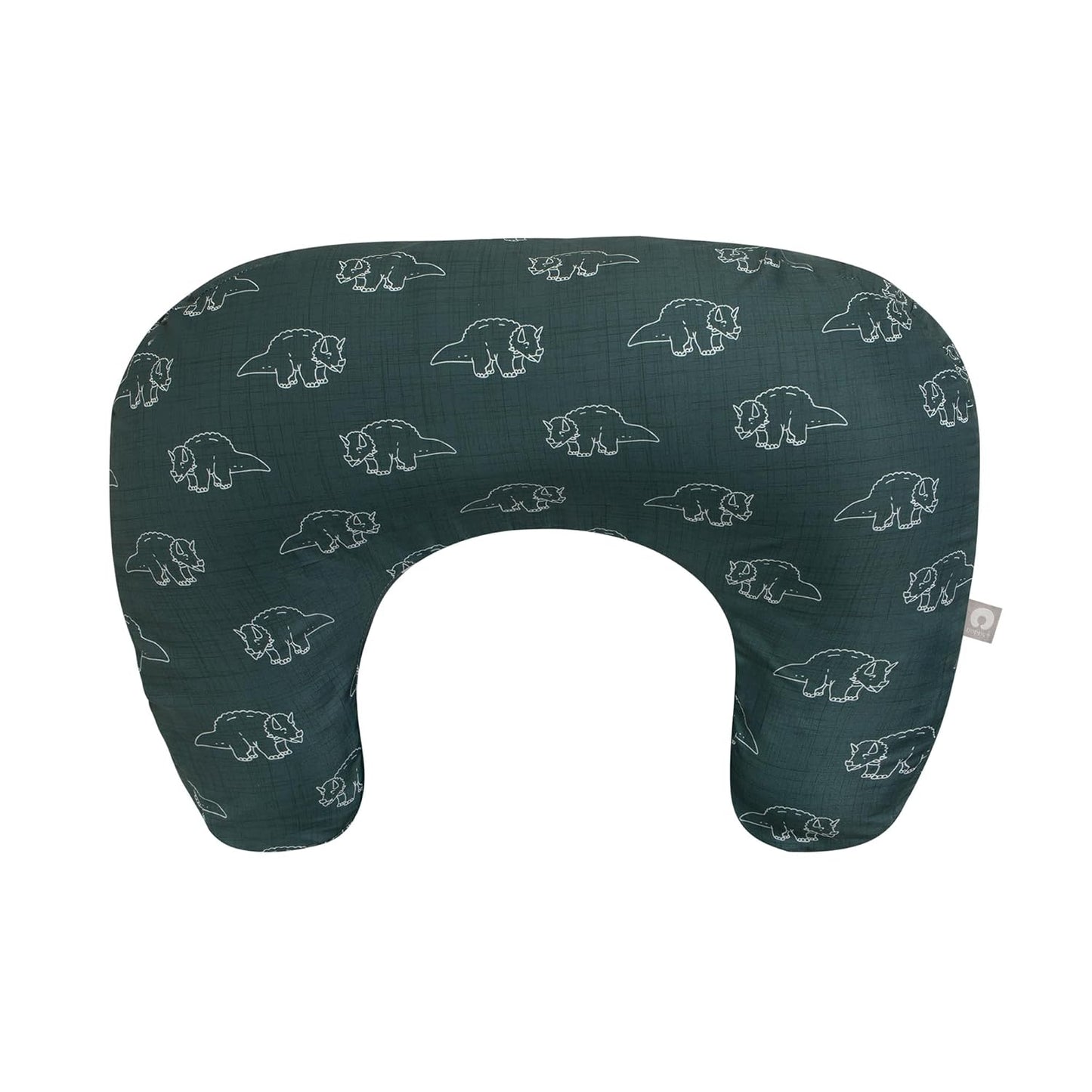 Boppy Nursing Pillow - Ergonomic Bottle & Breastfeeding Pillow with High, Firm, Large Area, Water-Repellent Cushion with Washable Cover; Baby Safety Alliance Verified - Forest Green Dinos