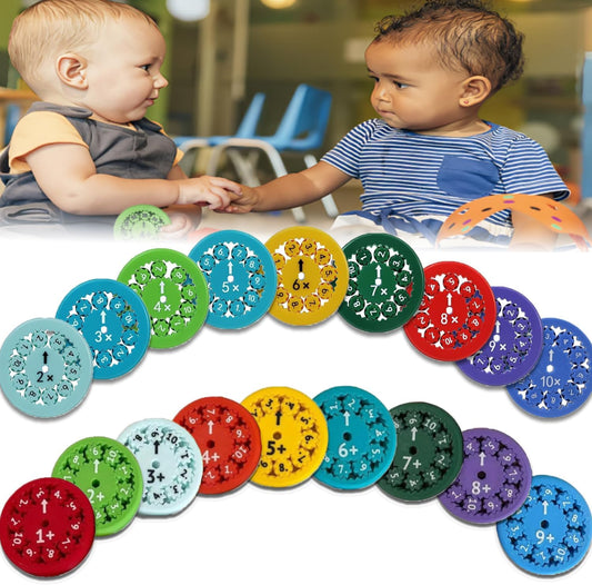 18PC Math Fidget Spinners,Math Fact Fidget Spinner,Math Multiplication Fidget toy,math fidget toy multiplication Fidget Spinner Toy for Kids.Party Supplies,Multiplication&Division&Addition&Subtraction