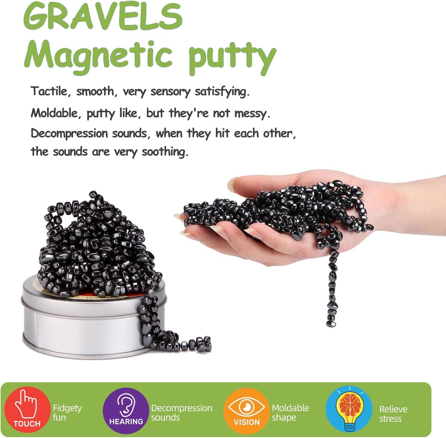 550pcs Magnet Balls Desk Toys for Office for Adults, Ferrite Crags Magnetic Putty Desk Fidget Toys