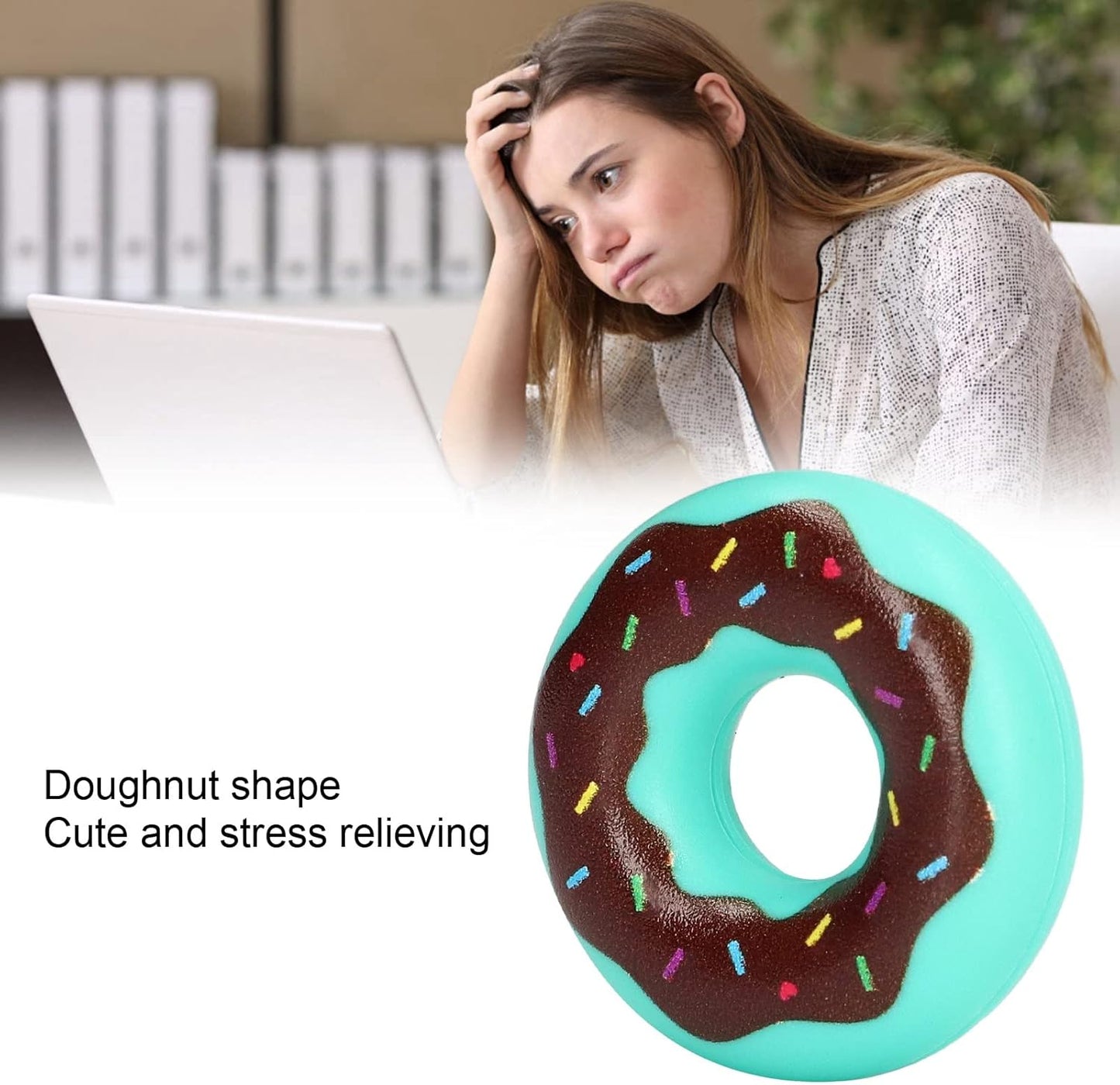 VBESTLIFE Magnetic Fidget Toy, Doughnut Finger Fidget Slider Toy Anxiety Pressure Relieving Fidget Slider Toy Fidget for Adults Kids Fidget Toys (Mint Green)