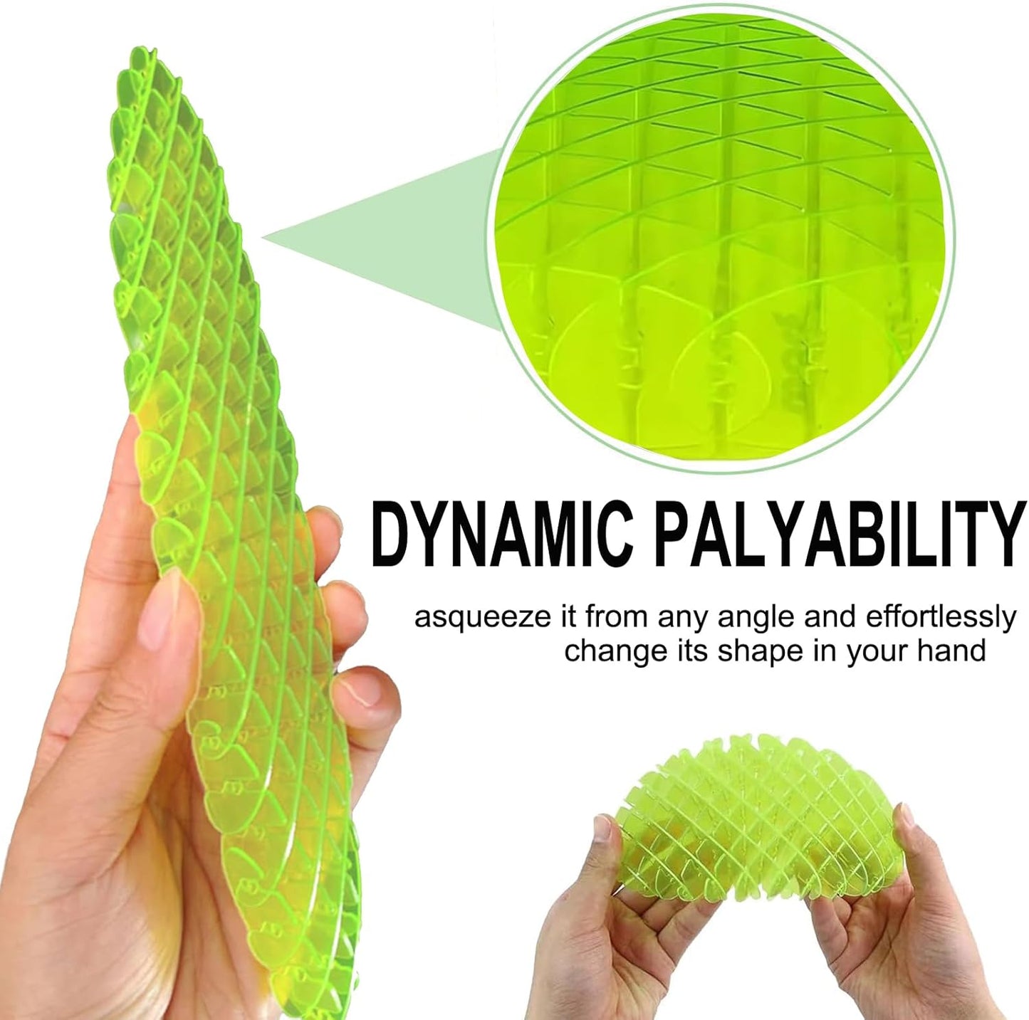 Fidget Worm Toy, Sensory Slug Fidget Toy, Resistance Fidget Toys Sensory Stress Anxiety Relief Toys, Stress Relief Toy, Power Your Fun for Adults and Kids (M-3.54inch)