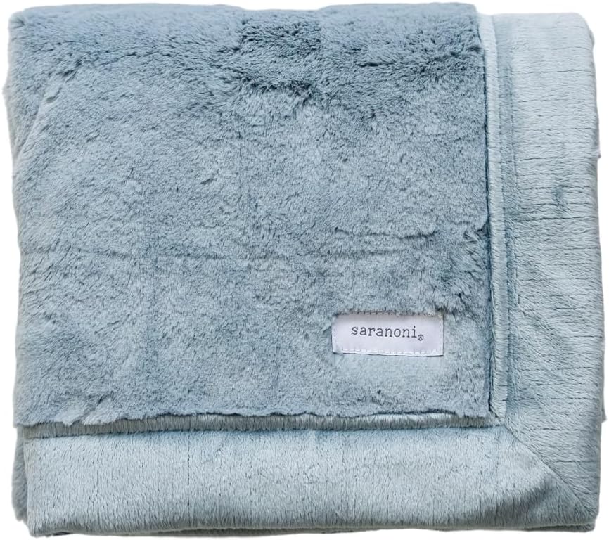 SARANONI Receiving Blankets for Babies Super Soft Boutique Quality Lush Luxury Baby Blanket (Slate, Receiving Blanket 40" x 30")