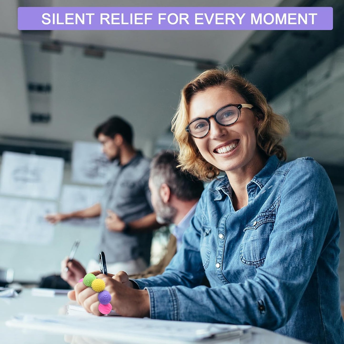 Magnetic Silicone Fidget Balls 8-Pack – Silent, Stress Relief Toys for Adults & Teens (14+) with 4 Textures, Focus & Anxiety Relief, Ideal for Desk & Travel – Soft, Tactile & Relaxing Fidget Toys