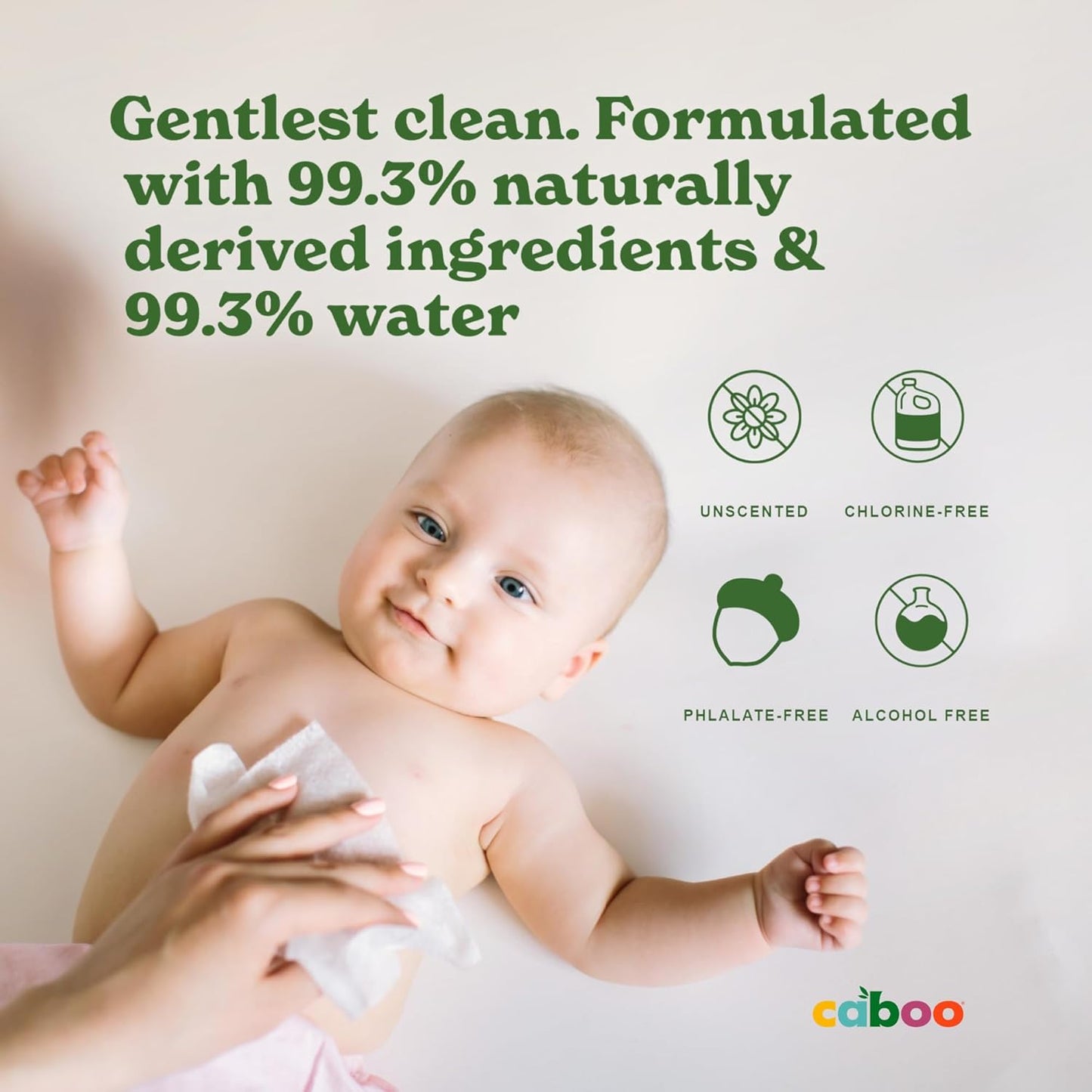 Caboo Baby Wipes, Made with Bamboo Viscose, Certified Made Safe Ingredients, Unscented Baby Wipes Good for Sensitive Skin, 72 Wipes Per Travel Pack, Total of 432 Wet Wipes