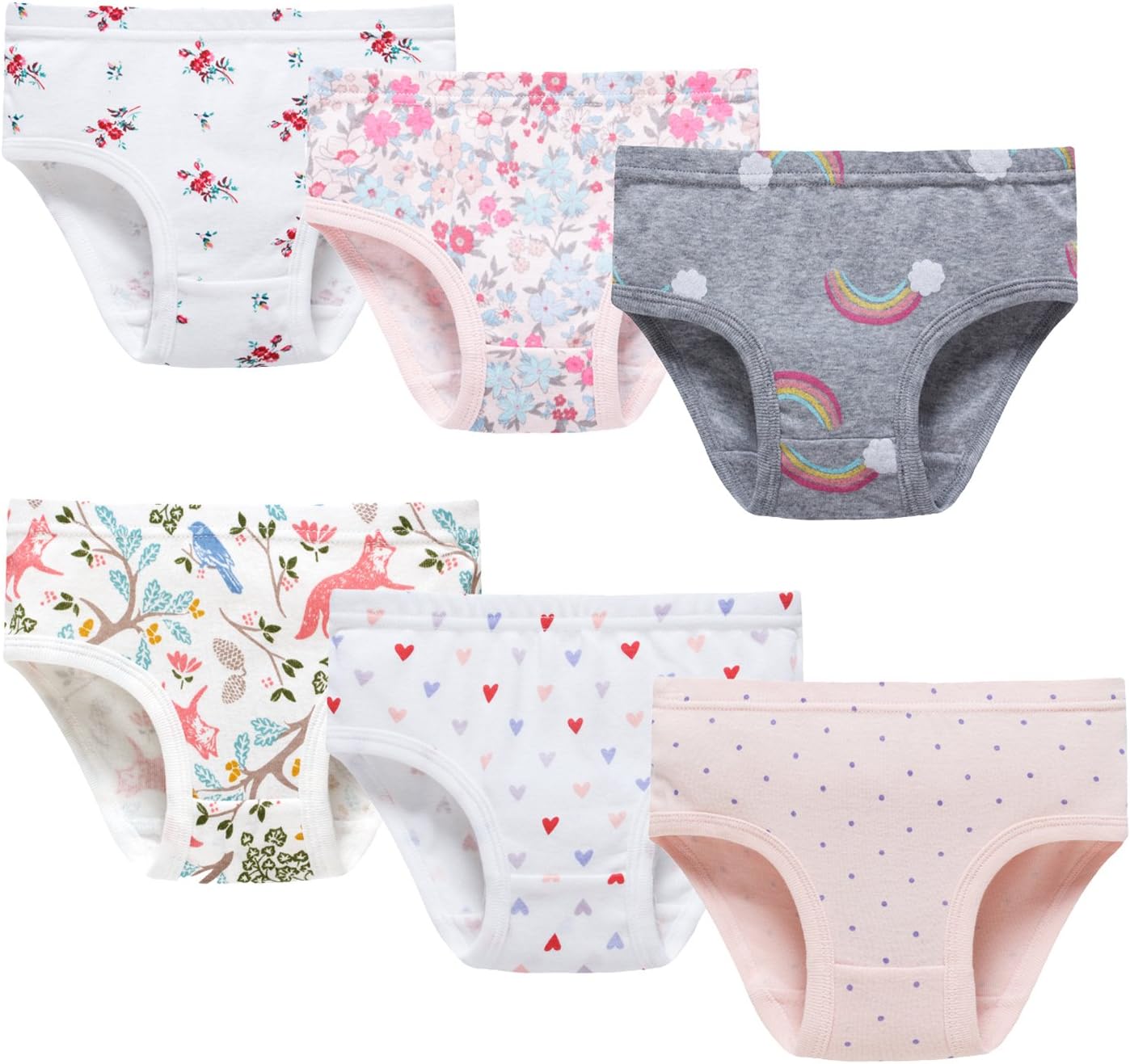 Boboking Soft Cotton Underwear Toddler Girls'Briefs Soft Undies