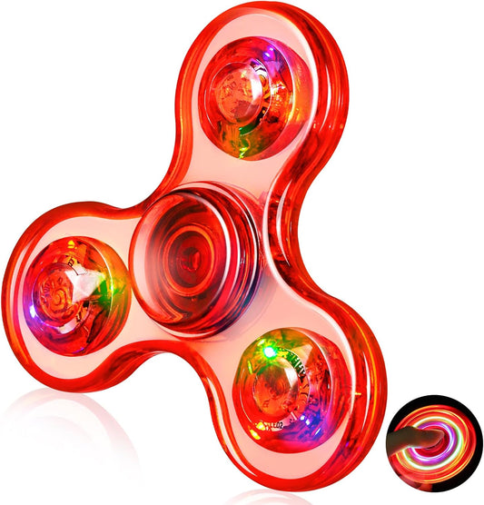 Gigilli Fidget Spinners, Led Light Up Fidget Spinners for Kids 6-12, Party Favors Goodie Bag Stuffers Glow in The Dark Party Supplies, Birthday Fidget Toy Classroom Prizes Return Gifts