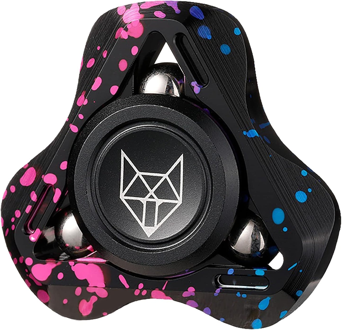 FREELOVE Metal Fidget Spinner for Adults, Upgraded Fox, Stainless Steel Fidget Toys, High Spin Long Spinning Finger Gyro, Small Mini Fidget Block, Silent Bearings EDC for Men Anxiety Cool