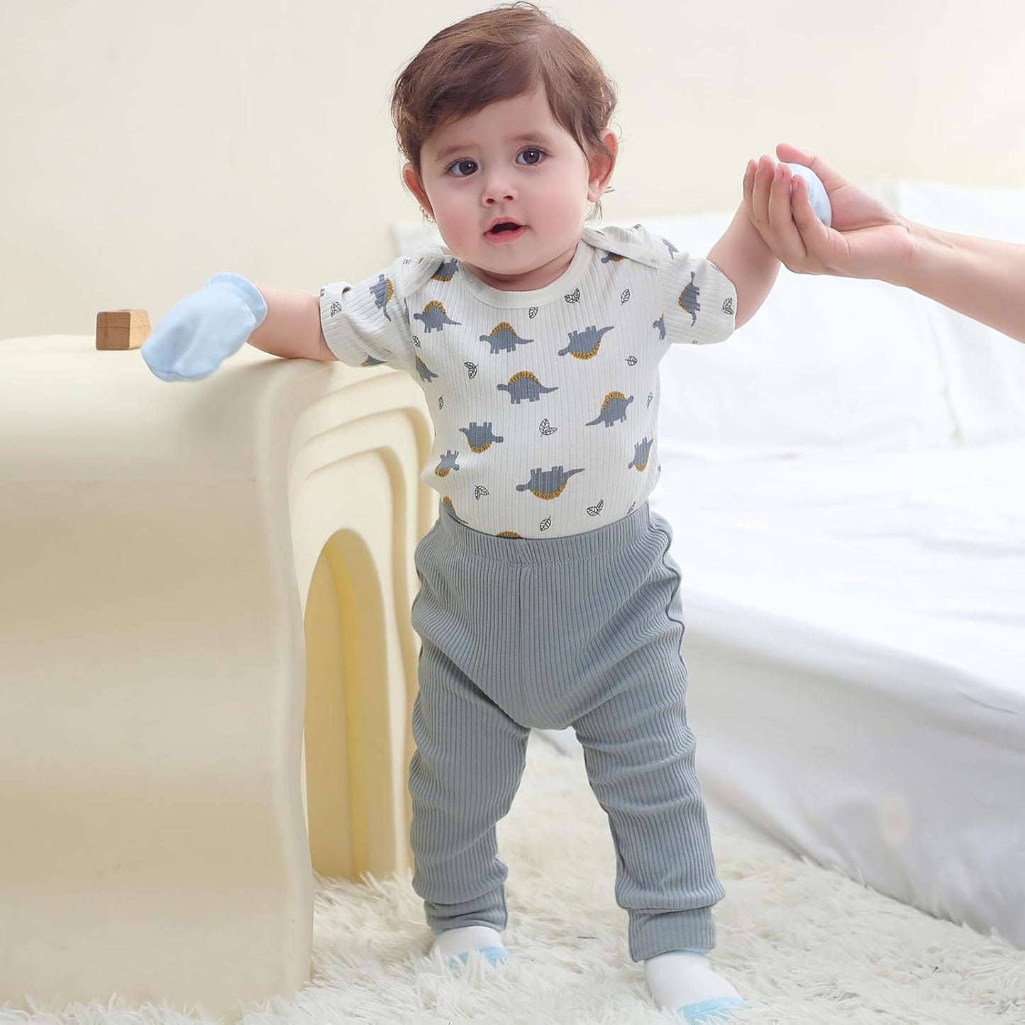 Baby Bodysuit and Pant Set Summer Ribbed Mix Match Infant Boy Girl Clothes Outfits