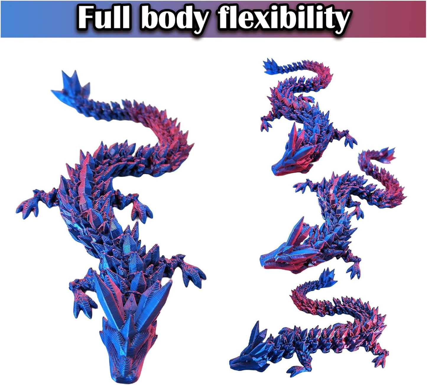 3D Printed Dragon Egg, 3D Printed Articulated Dragon Eggs with Dragon Inside, Crystal Dragon Fidget Toy, Adults Fidget Toys, Mystery Dragon Egg for Autism and ADHD（Laser Purple）