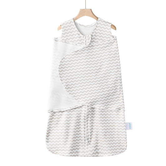 Swaddle-Blanket Baby Girl & Boy Swaddles Newborn Infant Transition 100% Cotton Wrap Blankets, 3-Way Adjustable Wearable Blanket, TOG 1.0 (Gray Stripes, 3-6 Month)