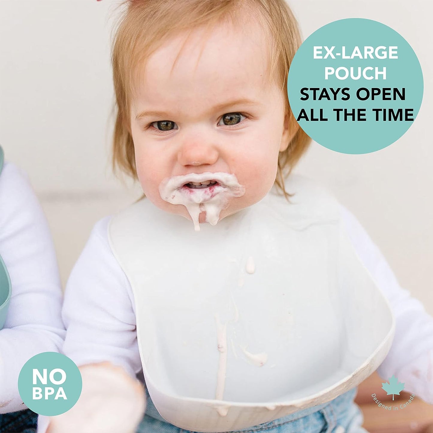 Loulou Lollipop Soft, Waterproof Silicone Feeding Bib