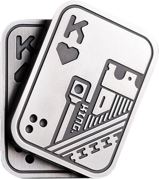 New Decompression Metal Poker Fidget_Slider，Manually Rotate Adult Office Decompression Toys to Relieve Pressure, Tabletop Toys for Adults, （KK）