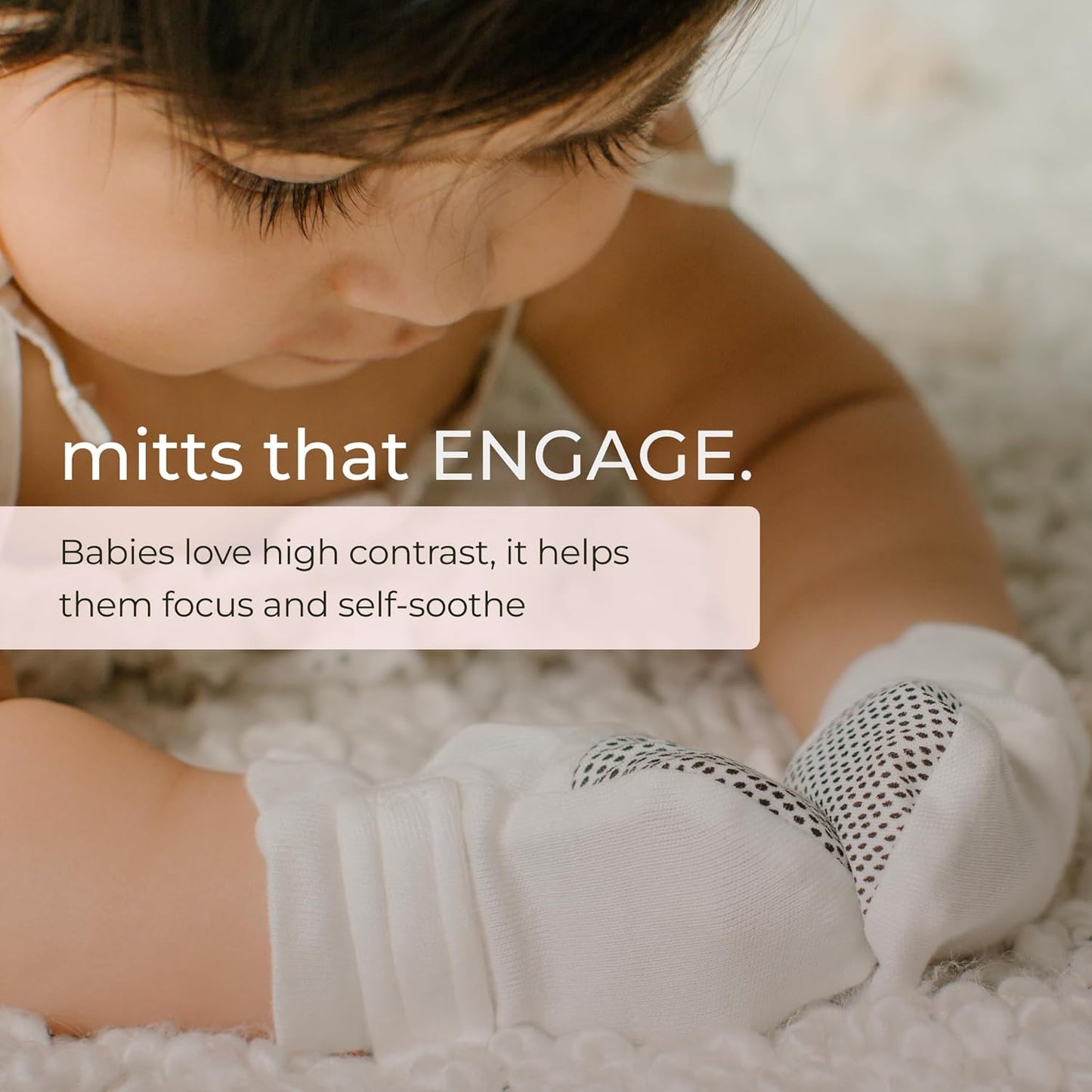 goumikids Viscose Made from Bamboo Cotton Anti-Scratch Soft Stay-On Mitts