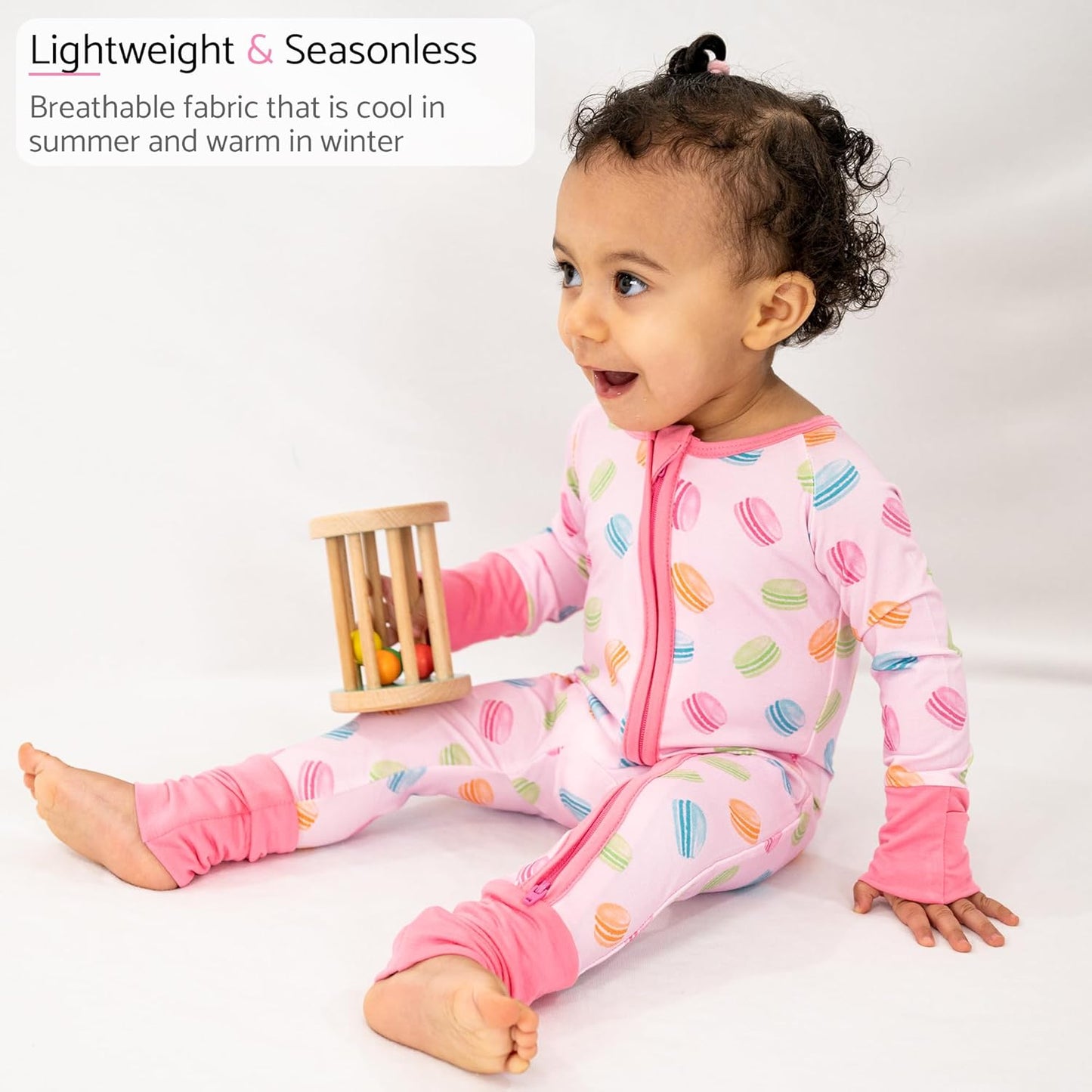 LollyBanks Baby Pajamas, Baby Romper 95% Bamboo Viscose and 5% Spandex