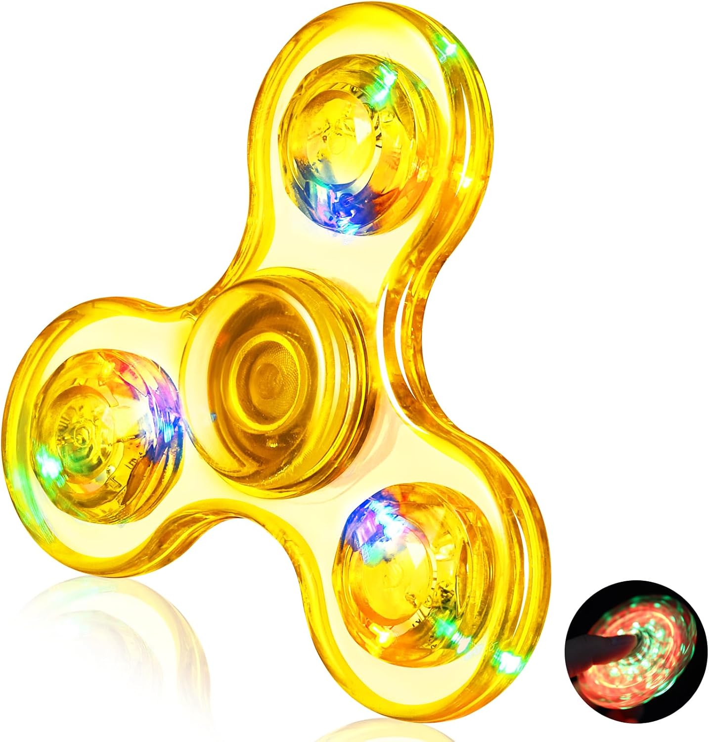 Gigilli Fidget Spinners, LED Light Up Sensory Fidget Toys for Kids, Glow in The Dark Party Favors for Kids 4-8-12, ADHD Anxiety Stress Relief Goodie Bag Stuffers Birthday Classroom Prizes Return Gifts