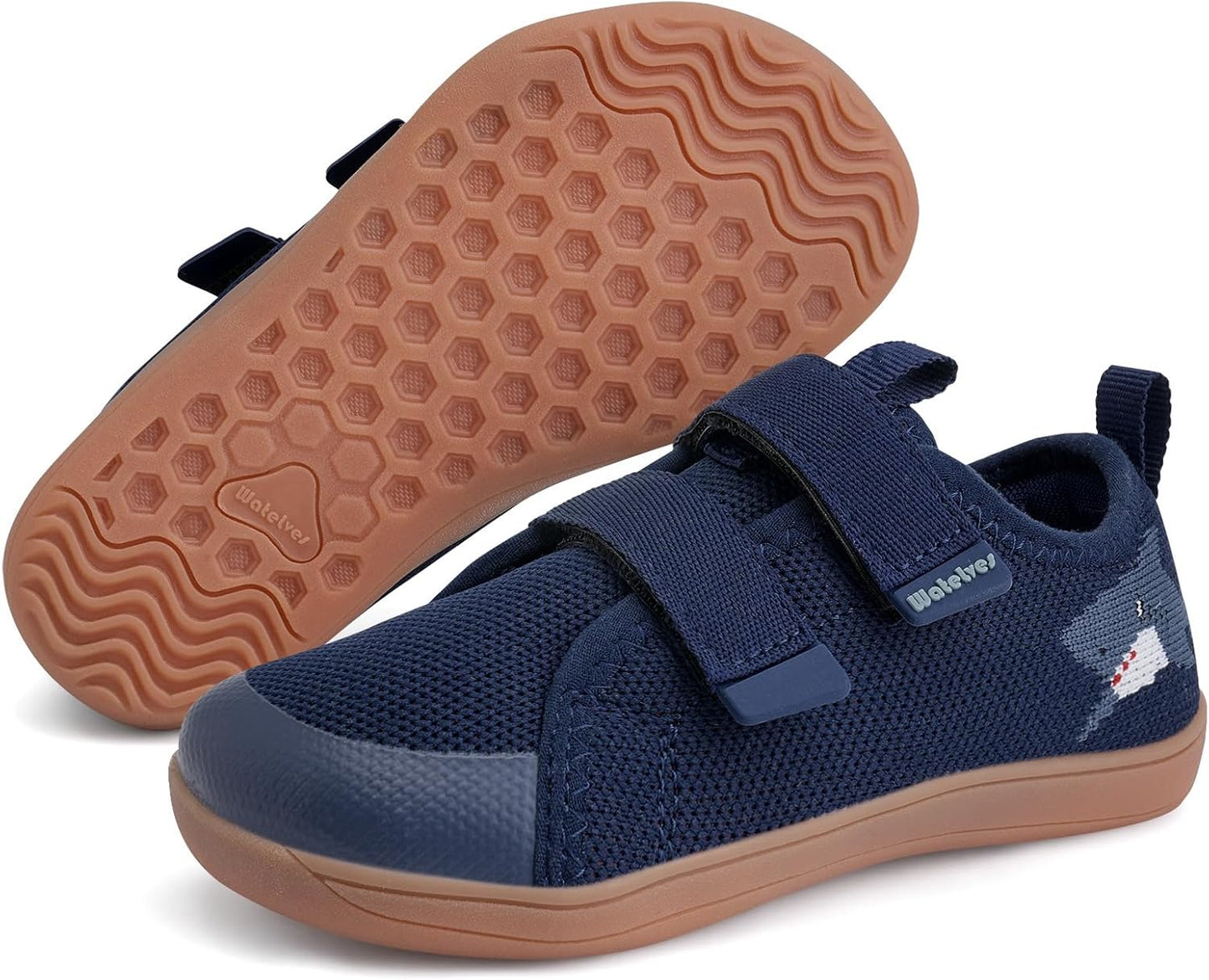 WateLves Toddler Little Kids Wide Barefoot Shoes The First Walking Shoes Girls Boys Breathable Zero Drop Minimalist Sneakers with Wide Toe Box Natural to Grow