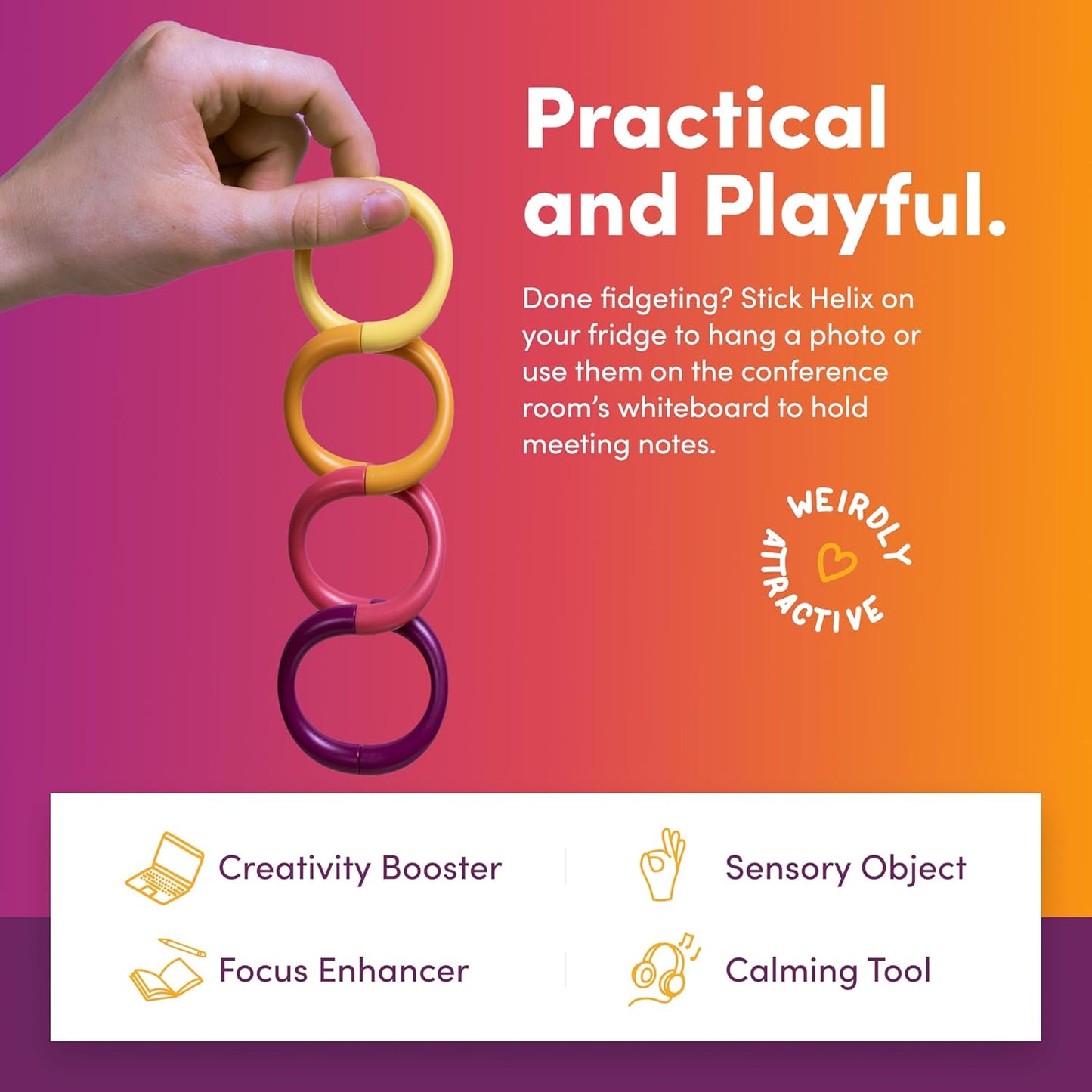 Speks Helix Fidget Toy for Adults and Desk Toy for Office - Plasma