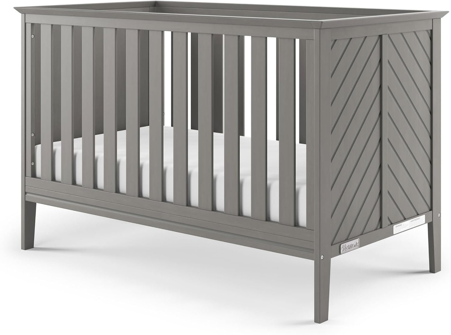 Child Craft Atwood 3-in-1 Convertible Crib, Baby Crib Converts to Day Bed, Toddler Bed, 3 Adjustable Mattress Positions, Non-Toxic, Baby Safe Finish (Lunar Gray)