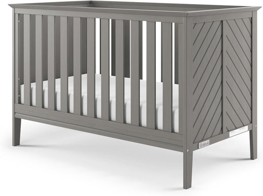 Child Craft Atwood 3-in-1 Convertible Crib, Baby Crib Converts to Day Bed, Toddler Bed, 3 Adjustable Mattress Positions, Non-Toxic, Baby Safe Finish (Lunar Gray)