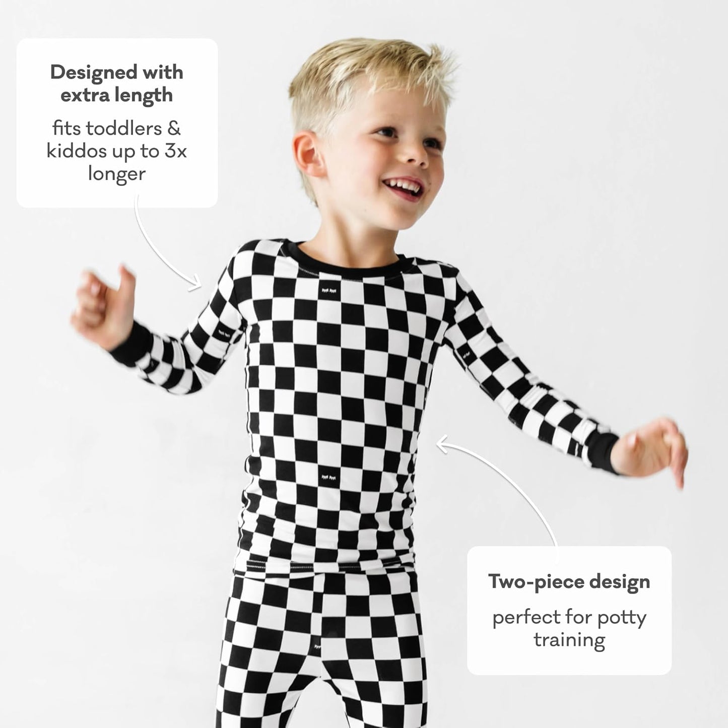 Little Sleepies Two-Piece Pajama Set for Boys & Girls, Soft Viscose from Bamboo Toddler Pajamas for Kids, Family Matching PJs