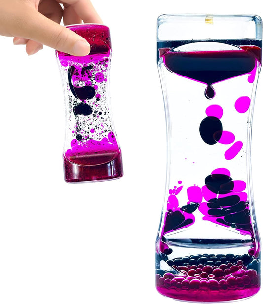 Liquid Motion Bubbler Timer Sensory Toys for Relaxation, Water Timer Fidget Toy for All Age, Motion Bubble Toy Sensory Play for Office Home (Purple & Black, 1 Pack)