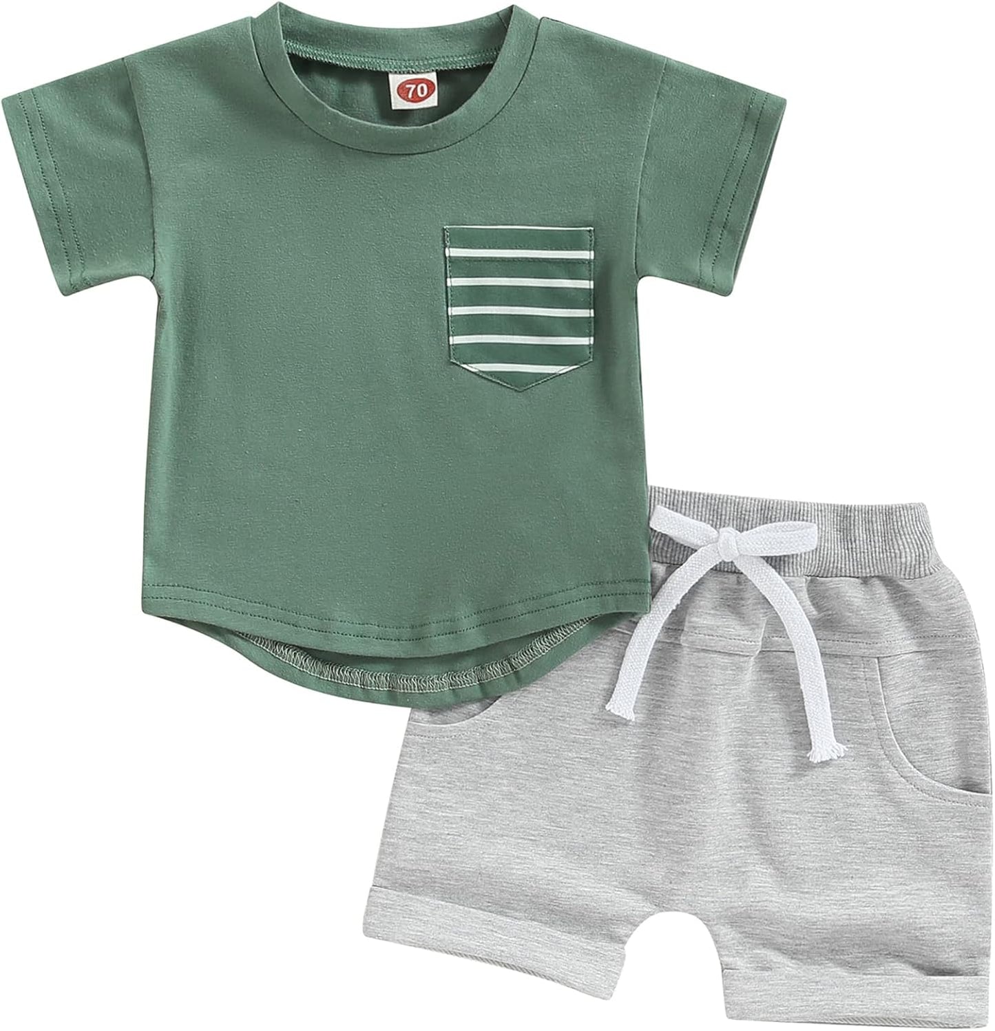 Mubineo Infant Toddler Baby Boy Summer T Shirt Shorts Outfits Short Sleeve Tee Tops Clothes Set