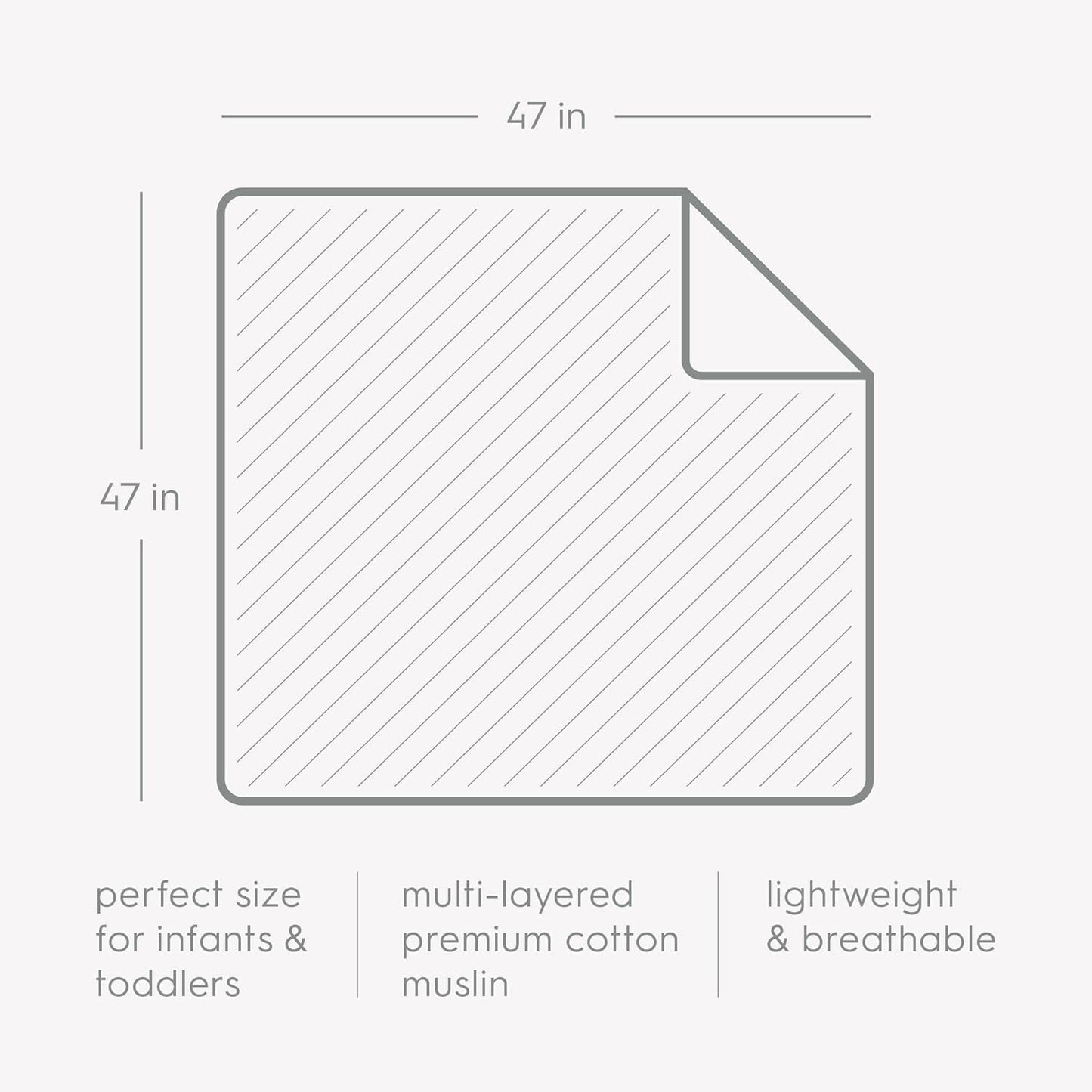 Little Unicorn Original Premium Cotton Quilt | Multi-Layered & Extra-Soft Muslin Fabric |for Babies & Toddlers (Holiday Haul)