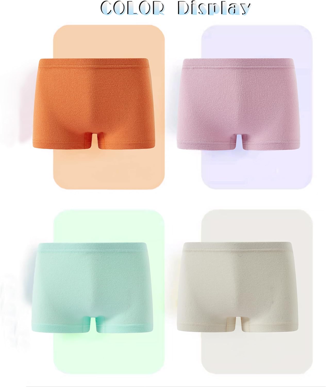 Sladatona Soft Girls Boyshort Panties Cotton Briefs Kids Underwear