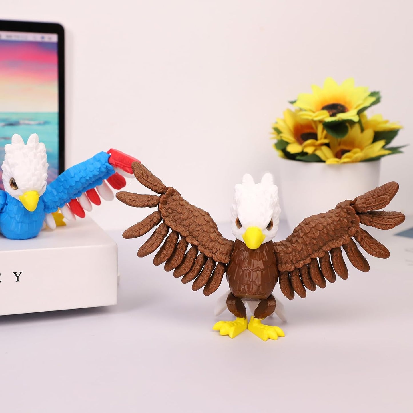 3D Printed Animals Eagle Toy, Eagle Fidget Toy for Autism ADHD 3D Printed Gift DIY Creative Ornament Wings Eagle Toys Home Decor for Christmas Birthday Gifts