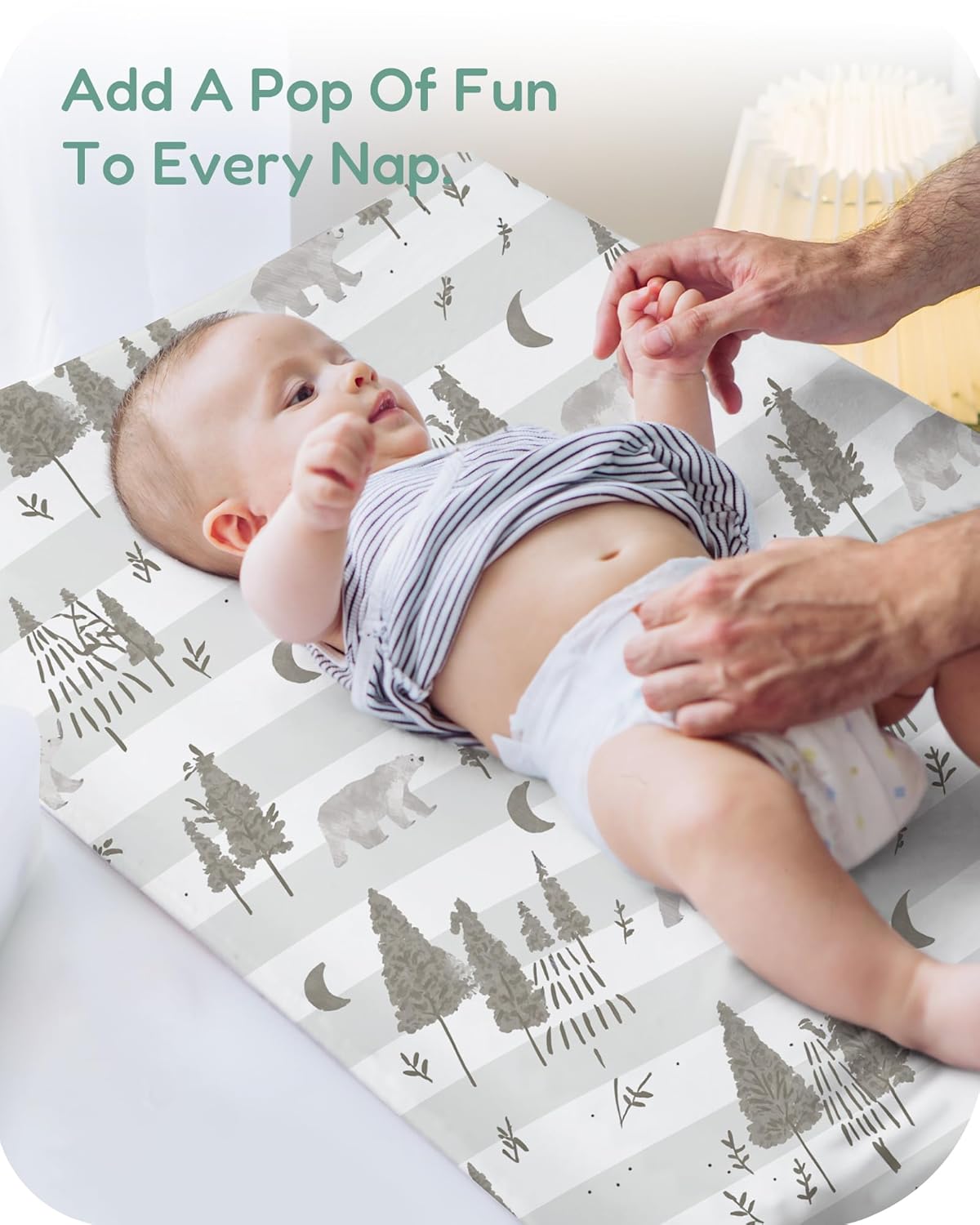 Extra Stretchy Changing Pad Cover, Ultra Soft Premium Jersey Knit Changing Pad Sheets, Unisex for Boys Girls, Fits All Standard Changing Tables/Dresser Tops - 2 Pack