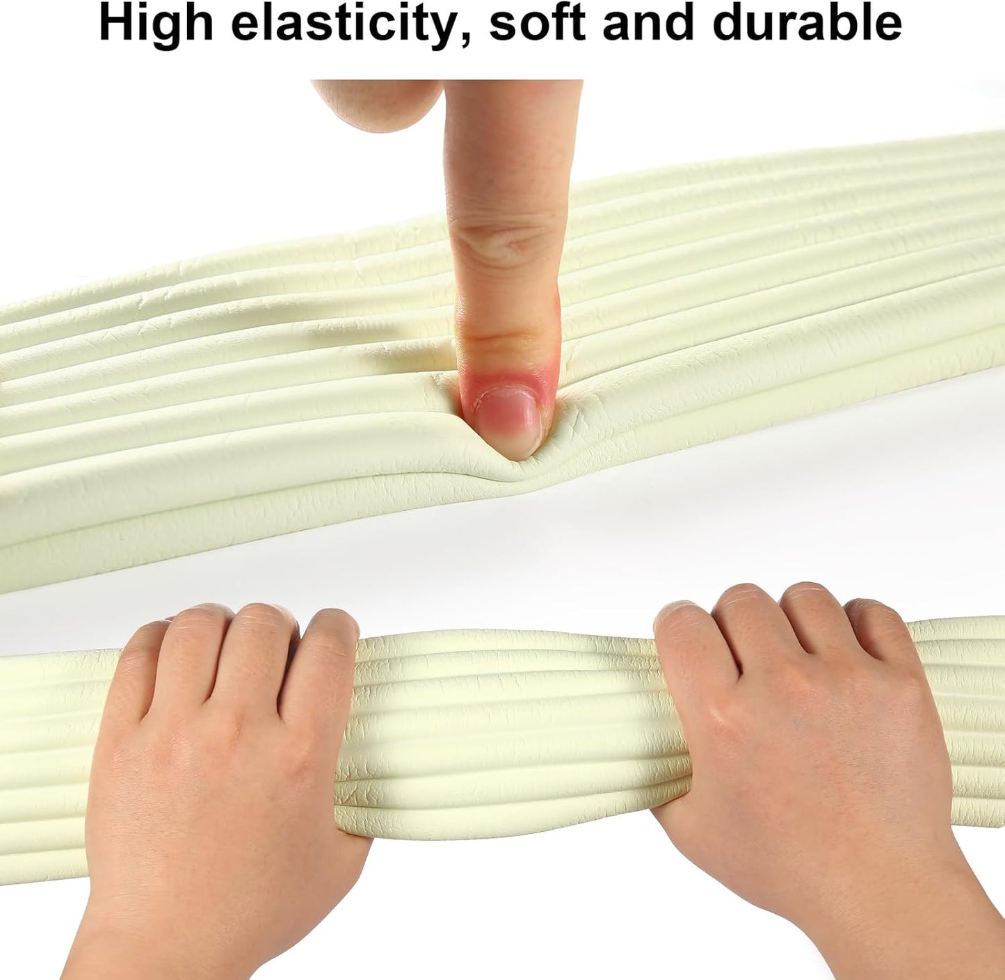 Upgrade Baby Proofing Edge Corner Protector,16.4ft Edge Guards Padding with 3M Adhesive, Extra-Wide Soft Rubber Foam Padding, Furniture, Sharp Edge Safety Corner Edge Bumper Guard-Cream