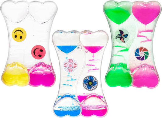 Liquid Motion Bubbler for Kids and Adults, Liquid Motion Bubbler Sensory Toys, Liquid Timer for Sensory Play, Fidget Toy,Stress Management,Cool Desk Decor (2023 Latest 3-Pack)