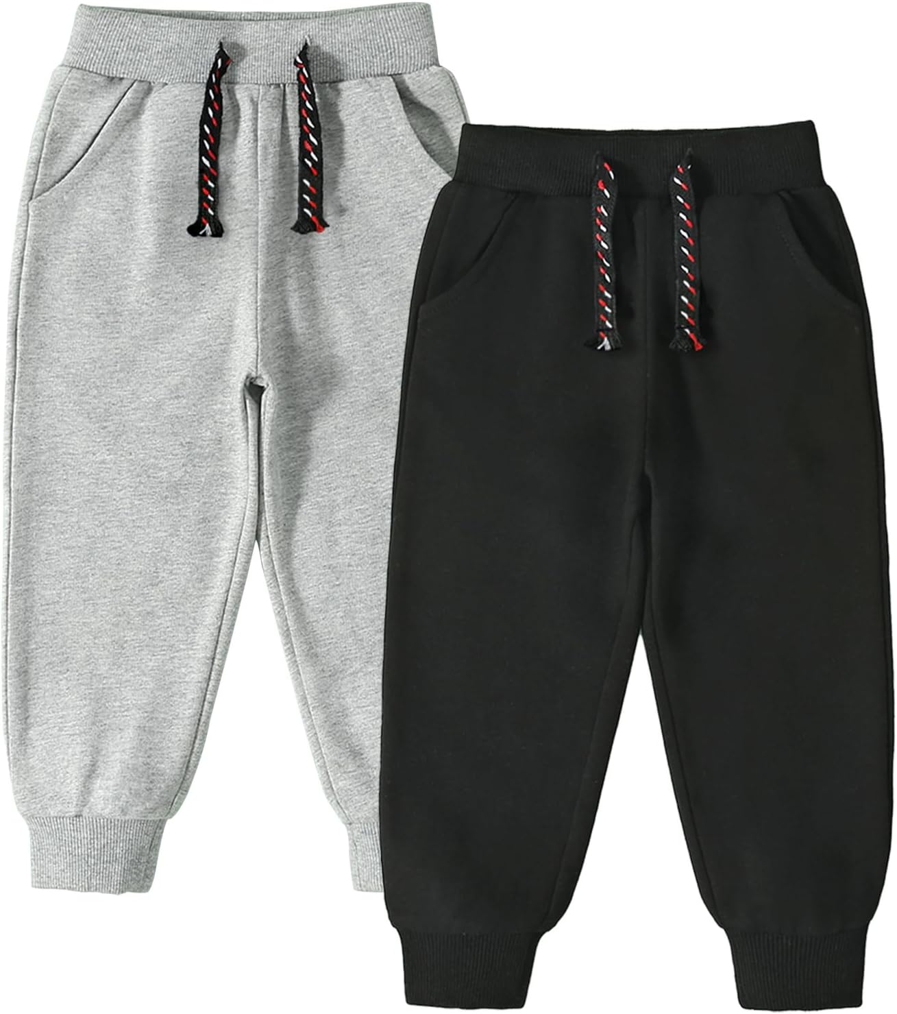 Bumeex Baby and Toddler Boys' 2-Pack Pull on French Terry Pants 1-7Y