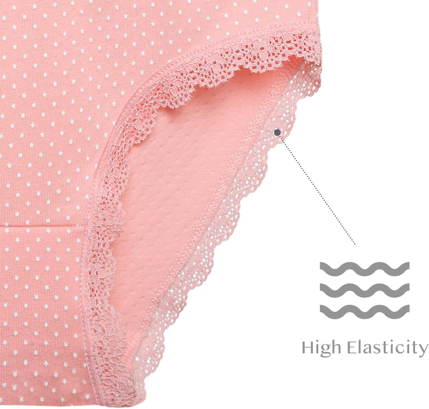 Donella Girls' Soft Cotton Underwear - Kids Bikini Brief Panties for Girls and Toddlers 5-Pack, Age: 2-15