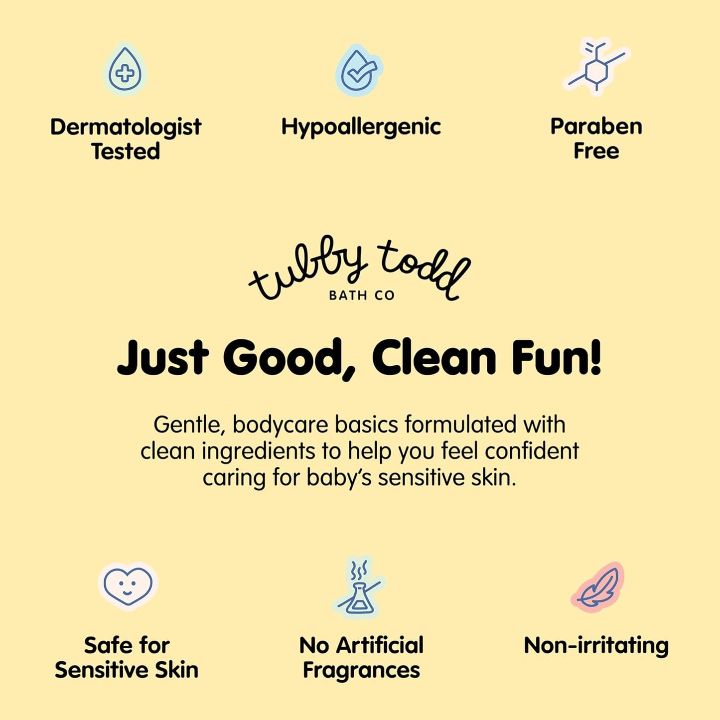 TUBBY TODD's Baby Body Wash & All Over Ointment Eczema Set - Gentle, Hypoallergenic Skincare for Newborns & Toddlers - 25oz, Lavender Rosemary