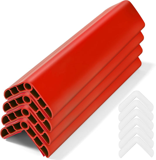 Wall Corner Edge Protector 4 Pack,1.57x1.57x23.62x0.28 inch Soft Baby Proof Corner Guards for Sharp Edges, Self-Adhesive Corner Protectors for Home, Kindergarten,Thickness-7mm(0.28 in)