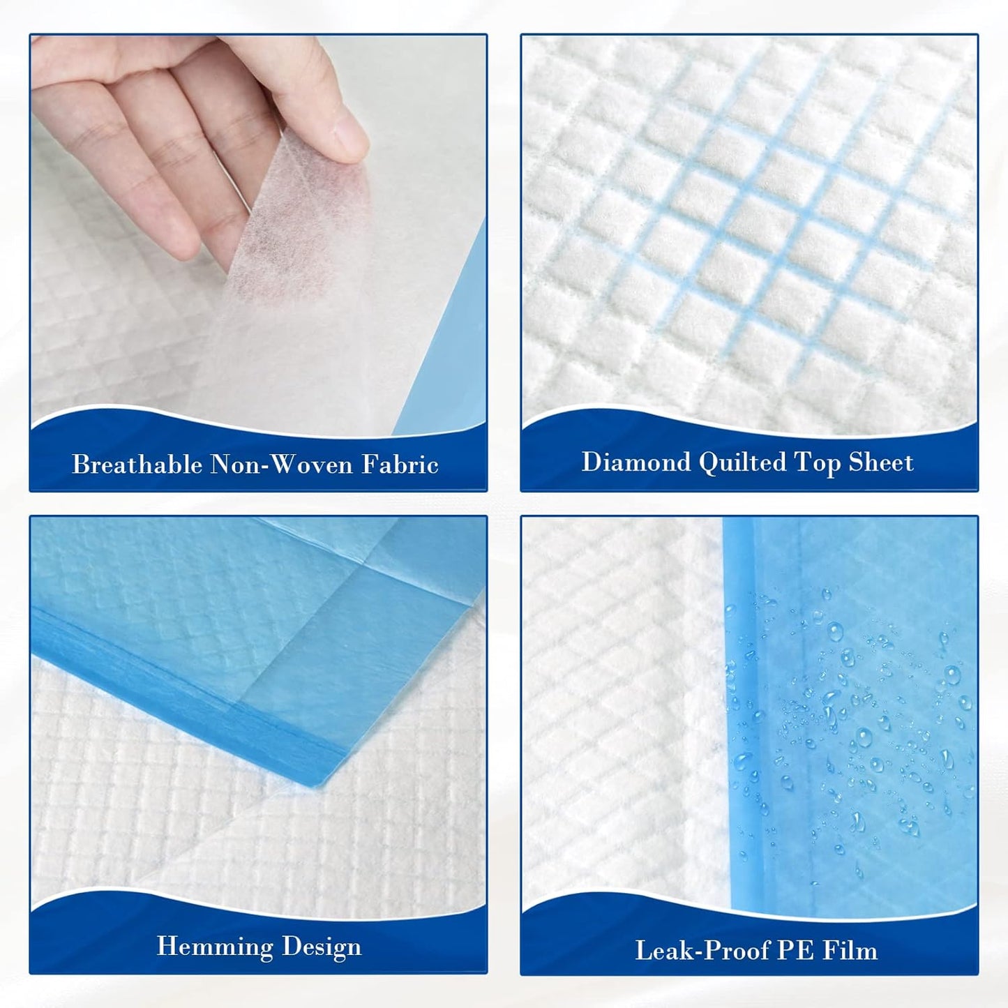 Premium Chucks Pads Disposable 23"x36" (50 Count) , Leakproof Adults Incontinence Bed Pads, Heavy Duty Absorbent Underpads Waterproof, Extra Large Puppy Pee Training Pad