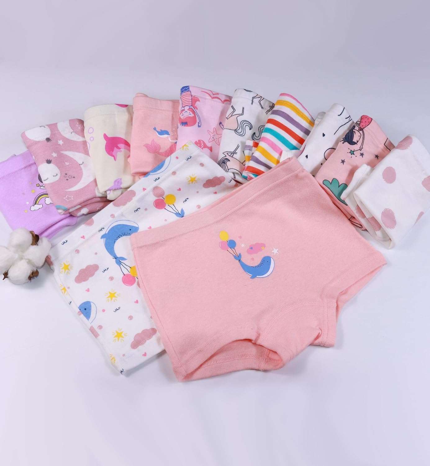 Sladatona Soft Girls Boyshort Panties Cotton Briefs Kids Underwear