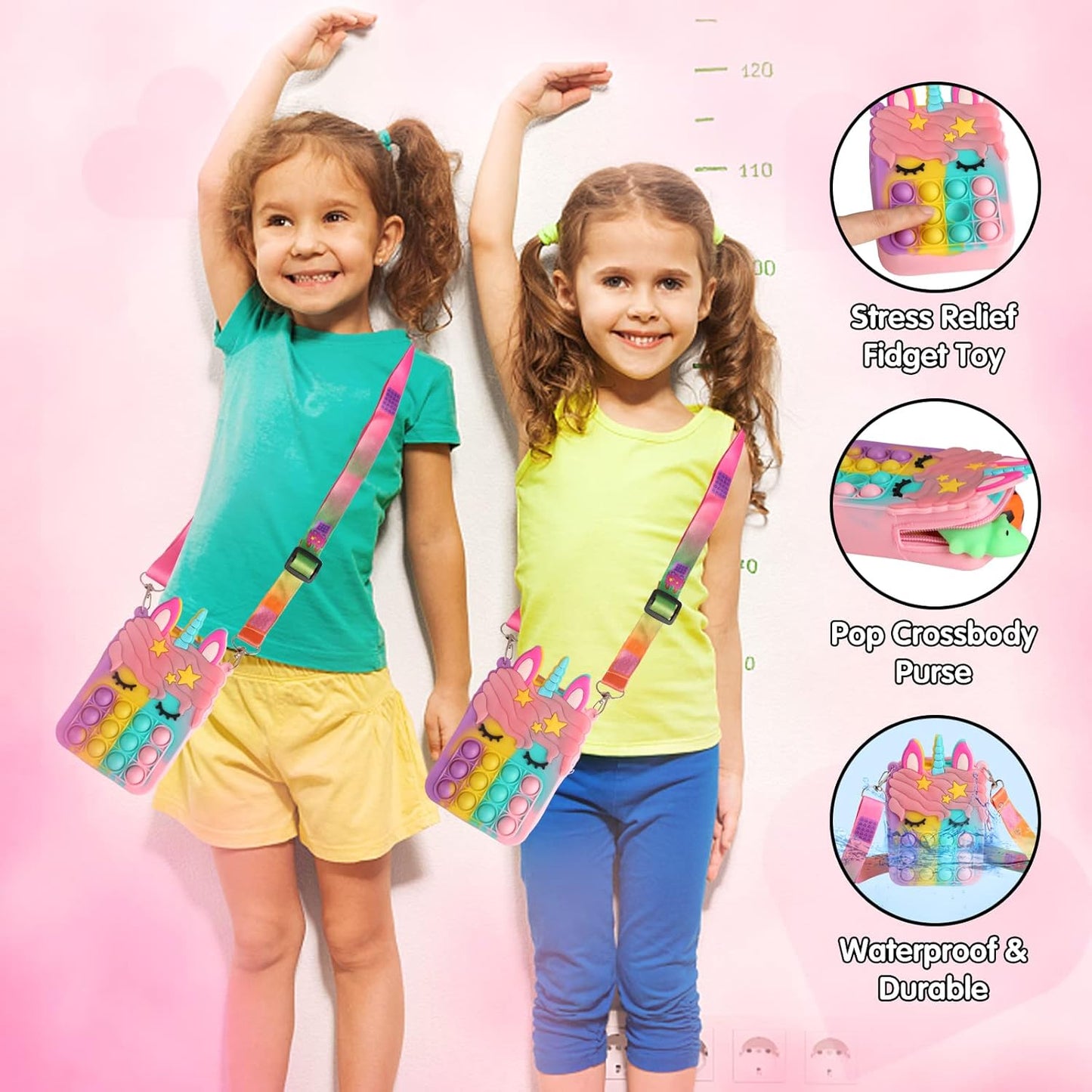 Fidget Purse, 35 Pack Fidget Toys Party Favors For Kids 8-12 Girl Gifts Pop Unicorn Bag With Spinner Autism Sensory Mini Toys Classroom Prizes Goodie Bag Birthday Xmas Stocking Stuffers For Teens Girl