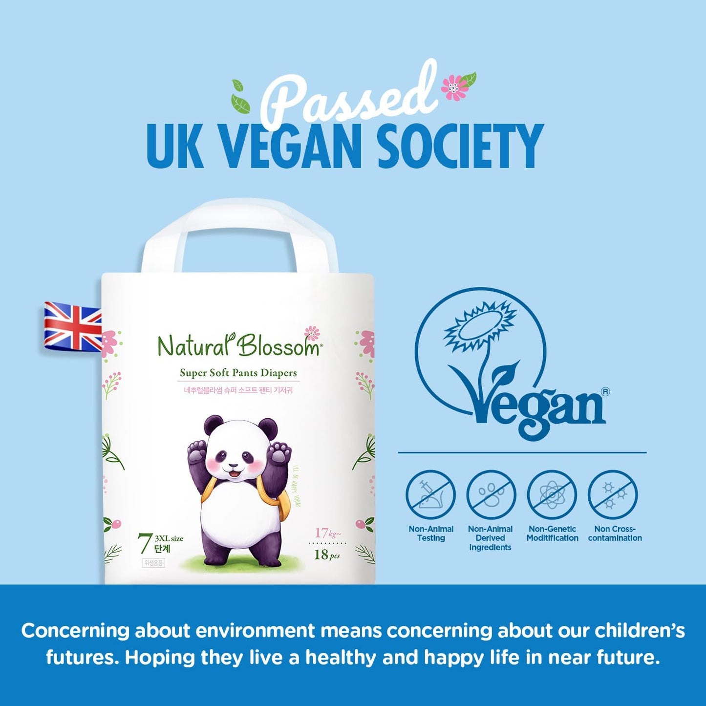 Pull-On Baby Diapers | Ultra-Slim, Hypoallergenic, Super Soft, Vegan | Size 7 (5T-6T, 37 lbs and Over) | 72 Count