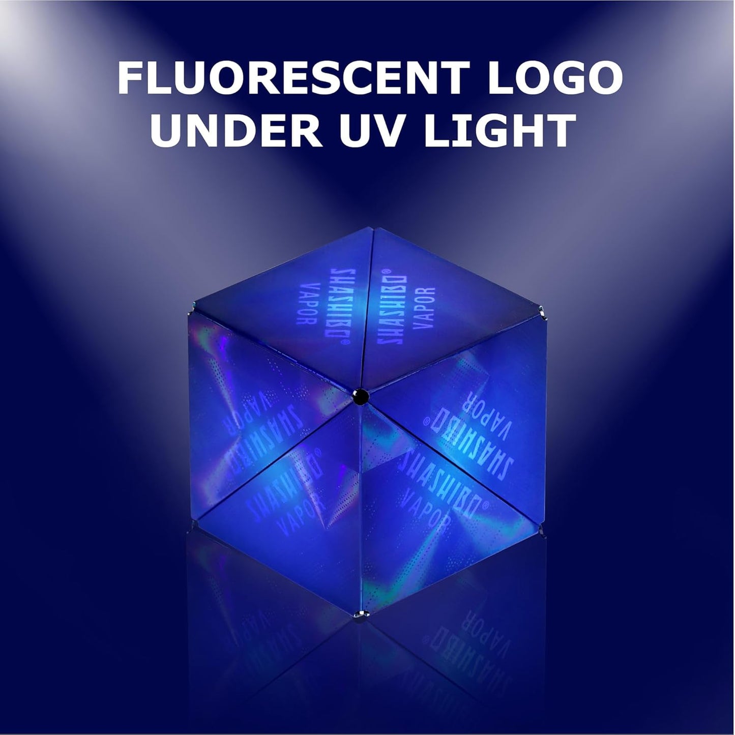 SHASHIBO Shape Shifting Box - Award-Winning, Patented Fidget Cube w/ 36 Rare Earth Magnets - Transforms Into Over 70 Shapes, Download Fun in Motion Toys Mobile App (Holographic - Vapor)