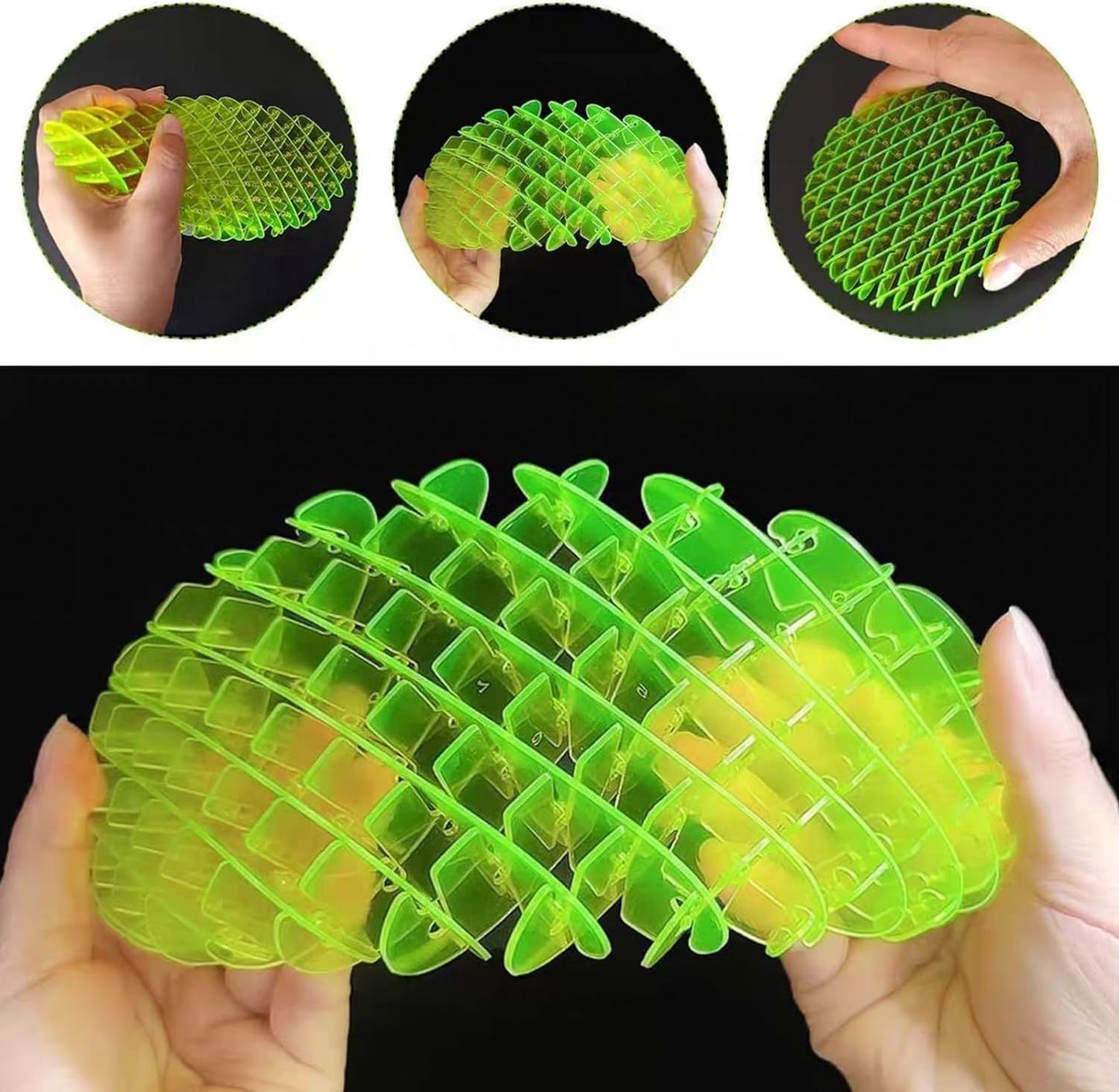 4P Fidget Big Worm Toy｜Sensory Slug Fidget Toy｜ Fidget Toy for Kids&Adults｜ Quiet EDC Resistance Fidget Toy ｜Funny Pocket Fidget Toy｜Sensory Stress Anxiety Relief Toys (Medium)